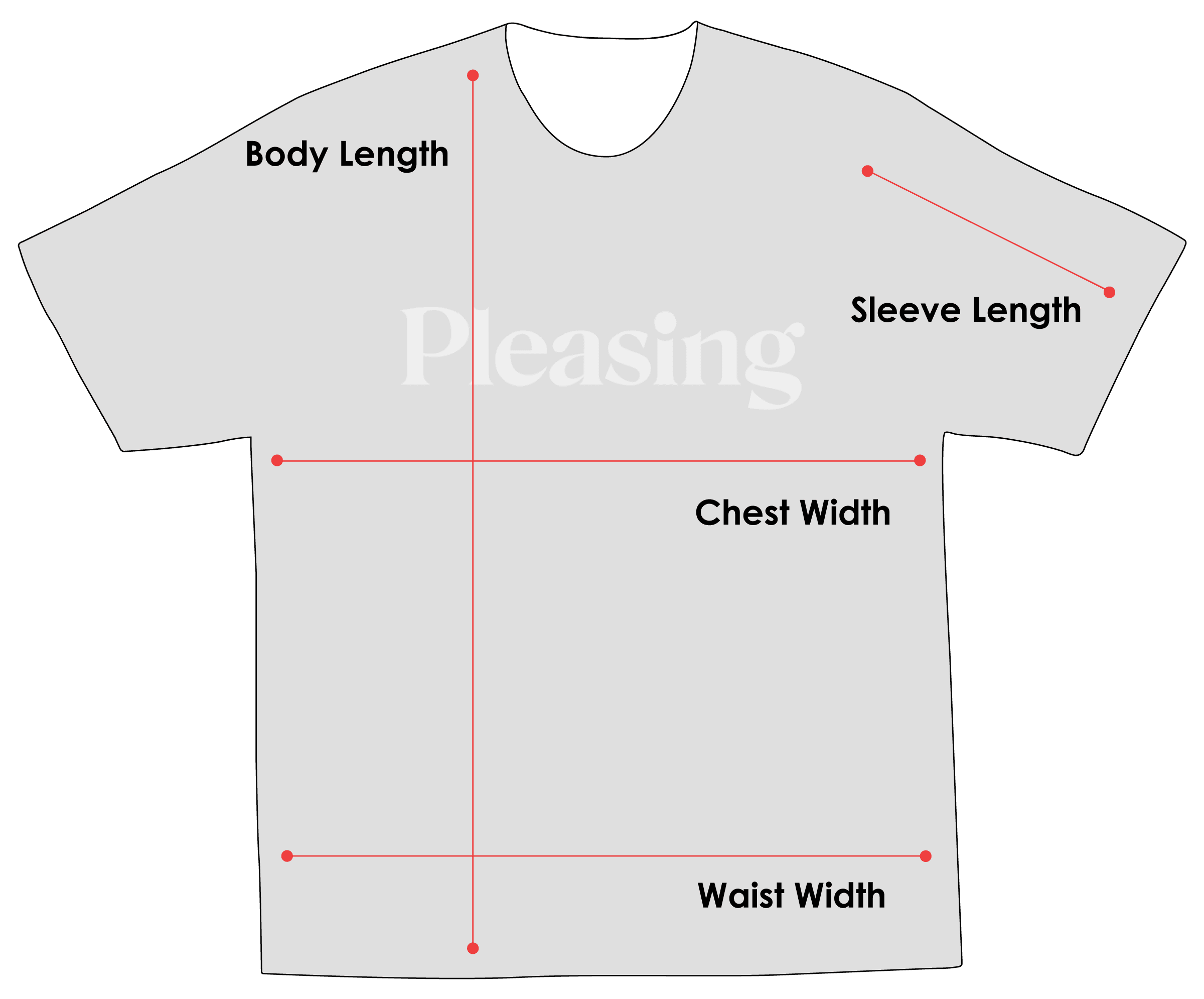 Pleasing T-Shirt Size Guide
